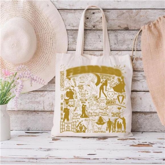 Singer Fan Gift Album Name Inspired Tour Concert Tote Bags - Picture 4 of 7